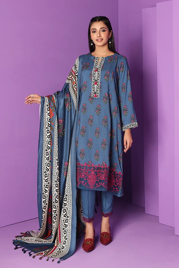 42206107-Printed Embroidered 3PC